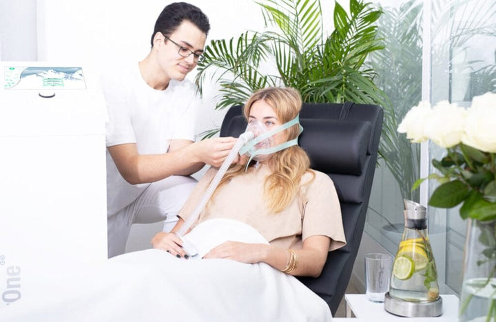 Zelltraining im Liegen mit Atemmaske